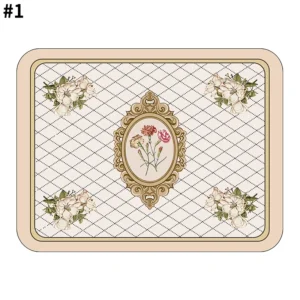 Dish Drying Mat Sink Splash Guard Super Absorbent & Cuttable Dish Drying Mats Coffee Maker Dry Draining Mat for Kitchen Counter