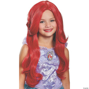 childs-red-deluxe-long-wigdg21191-2.jpg Disney Ariel Red Wig for Kids Costume - Disguise