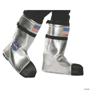 kids-silver-astronaut-boot-topsur25737-3.jpg Kids Silver Astronaut Costume Boot Covers